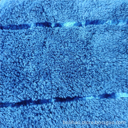 Coral Fleece with Gold Stripe Fabric